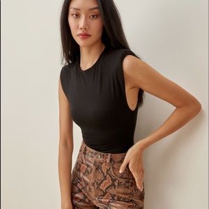 Reformation Citta Bodysuit Black Small